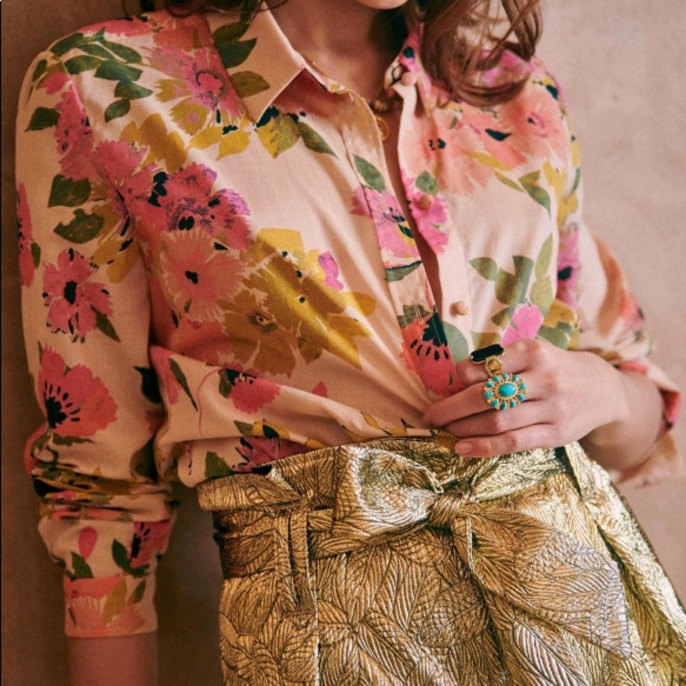 Sezane Ann Shirt Autumn glow US 2. Worn once.